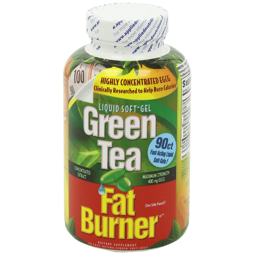 Applied Nutrition Green Tea Fat Burner Maximum Strength with 400 mg EGCG Fast-Acting 90 Liquid Soft-Gels (Pack of 2)