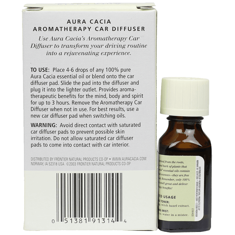 Aura Cacia Aromatherapy Car Diffuser including Lavender essential oil NET 5 fl oz (15 ml)