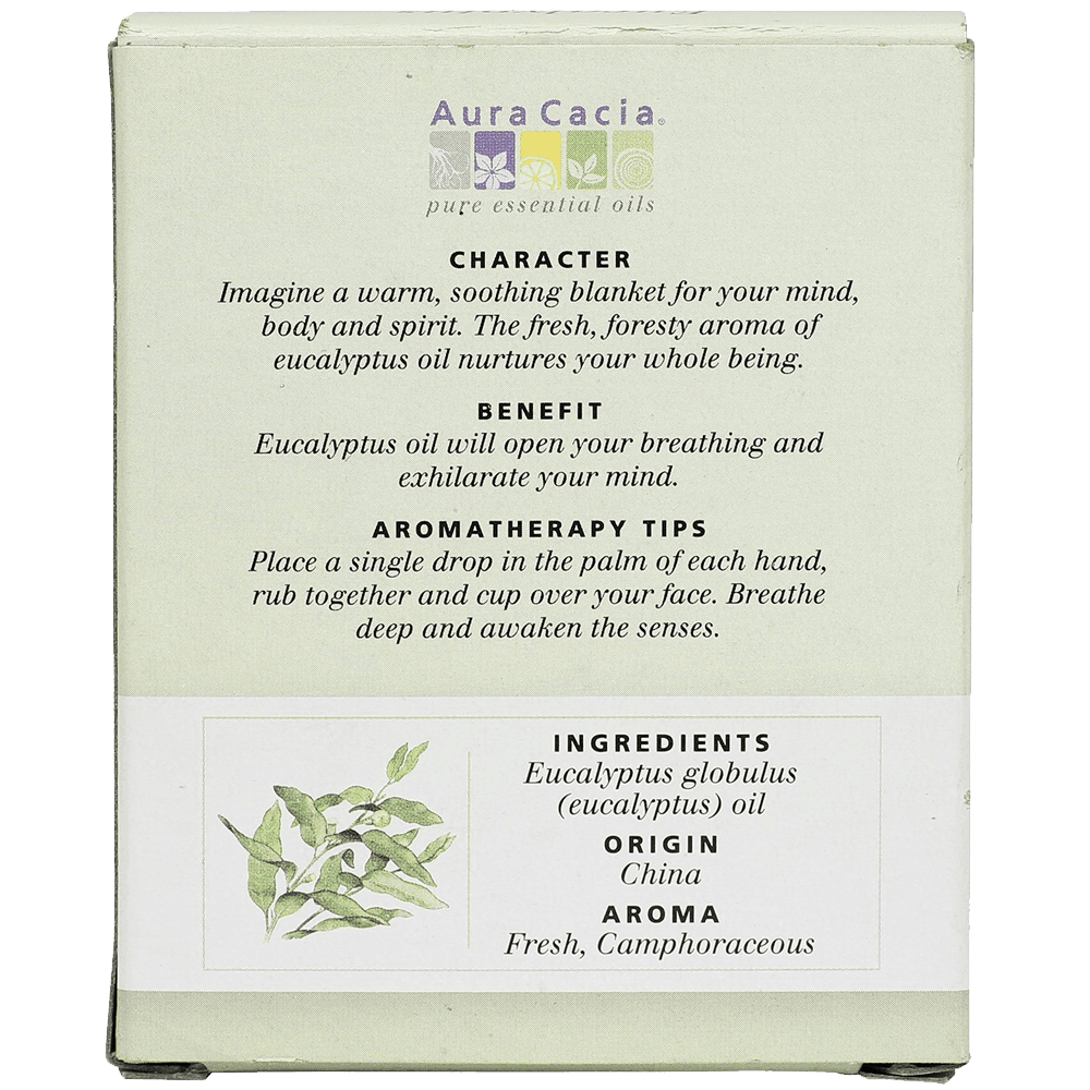 Aura Cacia Organic Essential Oil Eucalyptus 0.5 Ounce