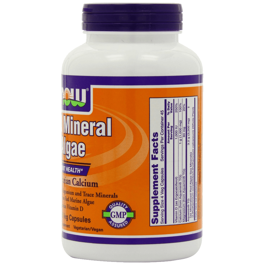 Now Foods Red Mineral Algae aquamin Veg-Capsules 180-Count