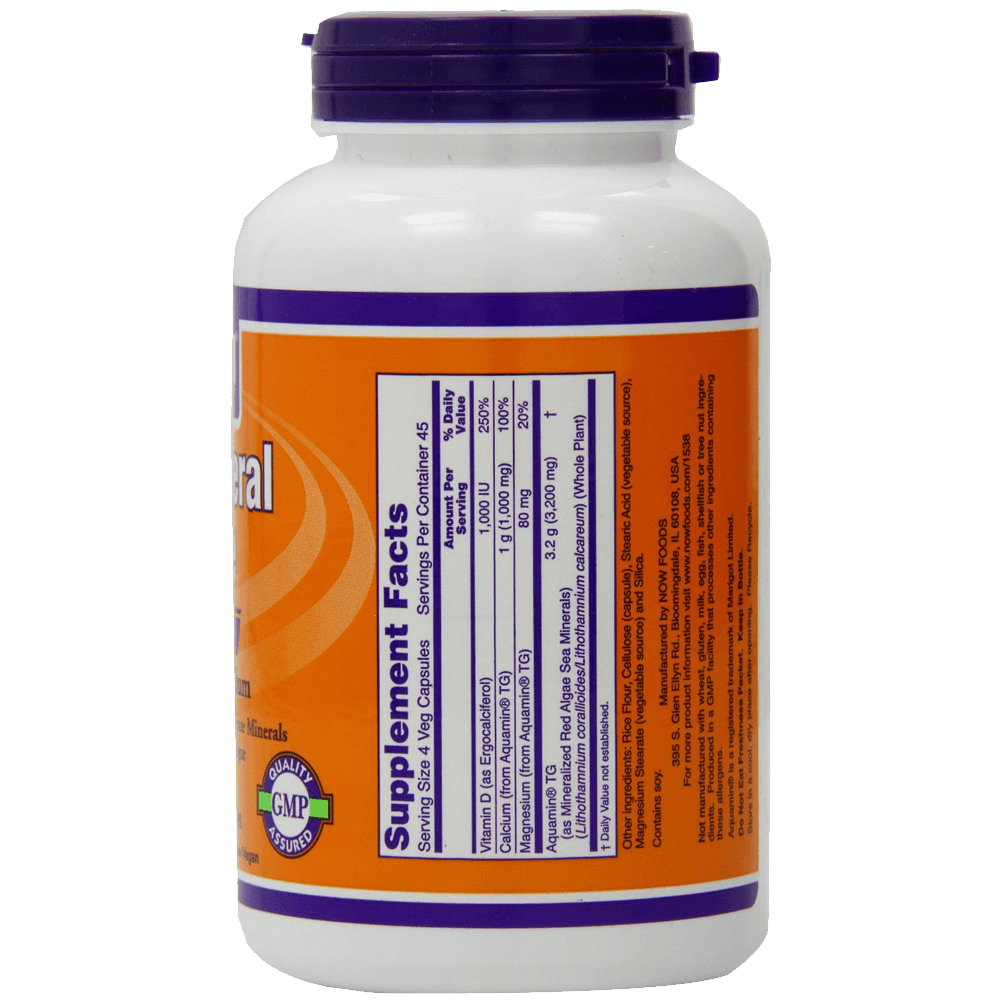 Now Foods Red Mineral Algae aquamin Veg-Capsules 180-Count