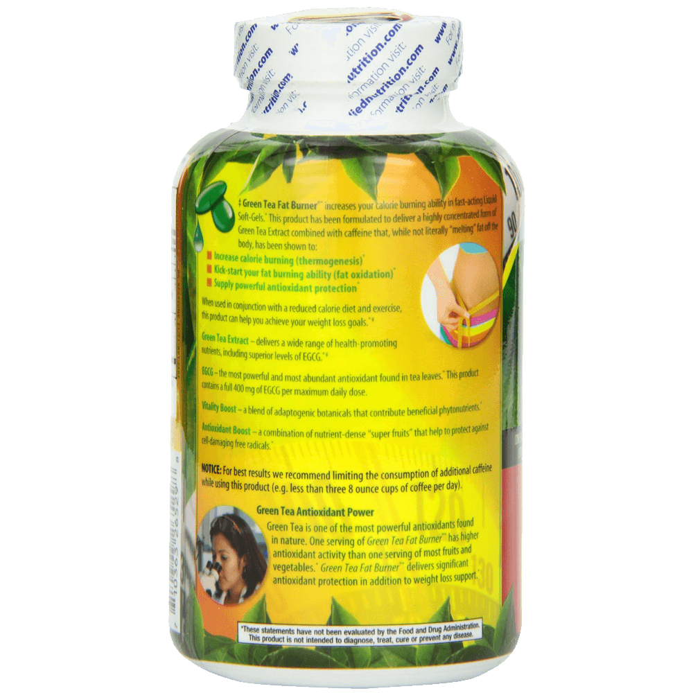 Applied Nutrition Green Tea Fat Burner Maximum Strength with 400 mg EGCG Fast-Acting 90 Liquid Soft-Gels (Pack of 2)