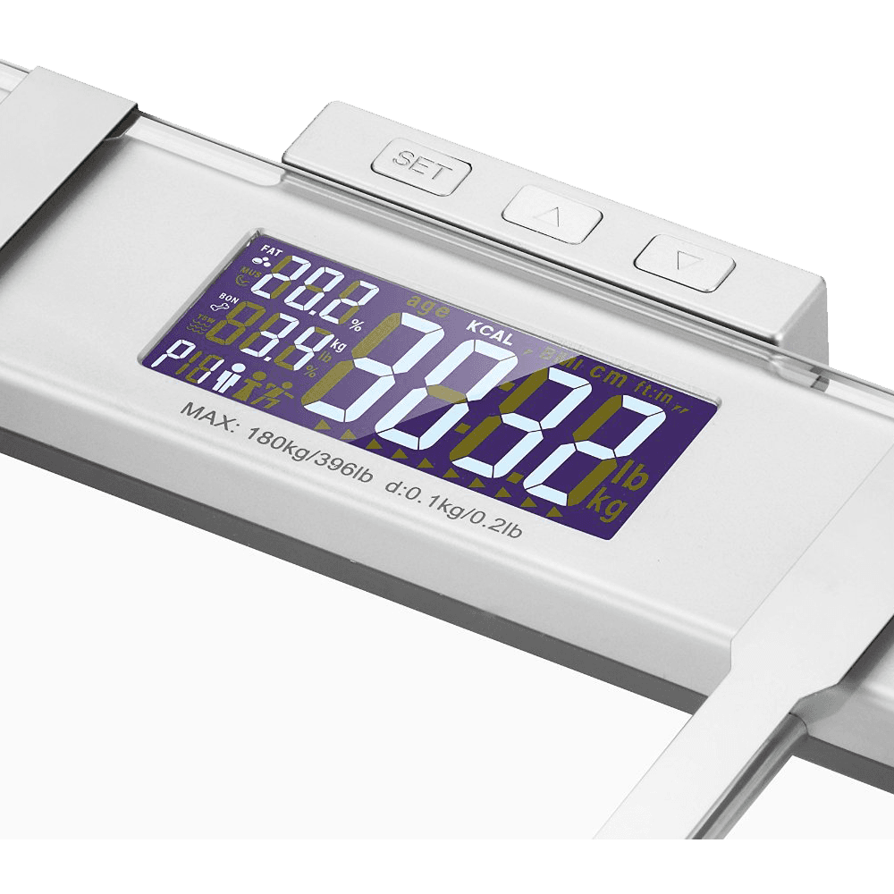 VonHaus Body Fat Scales 400lb Weight Capacity Hydration Monitor Composition Analyser Bathroom Scales